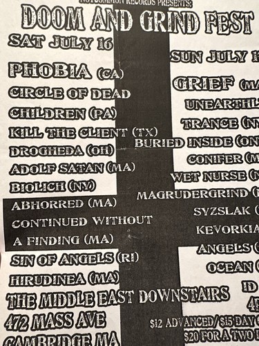 Vtg doom and - grind, fest